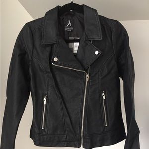 Vegan Black Moto Jacket Sz US 6